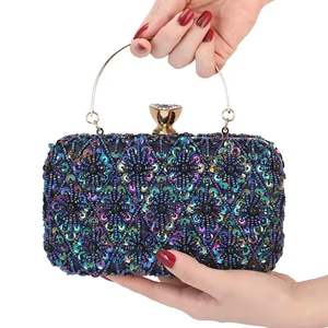 Bolsa de Viaje de Diseño Exclusivo Hecha a Mano para Novias, Bordado Clásico, Mosaico, Forma Personalizada, Colores Mixtos, Fiesta Nocturna - Product Image 6