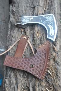 Industrial Grade Carbon Steel <b>Axe</b> Head Premium Quality Tool <b>Wood</b> Handle Sheath <b>Axe</b> Camping/Hunting <b>Axe</b> - Product Image 3