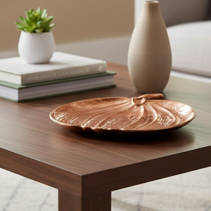 REPLICARTZ Plato Redondo para Servir de 11x11 Pulgadas, Bañado en Cobre |   Bandeja Decorativa Sólida para Bodas, Exhibición de Maquillaje y Decoración para el Hogar - Product Image 3