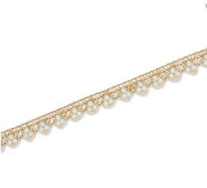 Tela de Encaje Bordado de Alta Calidad, Algodón y Poliéster, Borde de Encaje Floral para Vestido de Novia, Accesorios de Alta Costura - Product Image 2