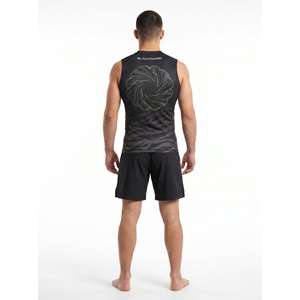 Camiseta de Compresión sin Mangas para Hombre, Marca Privada Personalizada, 88% Poliéster, 12% Elastano, para Entrenamiento de BJJ y MMA - Product Image 2