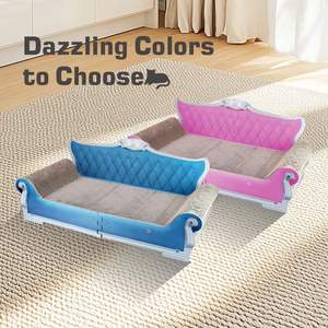 Modern Luxury Sofa Shaped Wood <b>Cat</b> <b>Scratching</b> <b>Board</b> Extra Large <b>Cat</b> Scratcher Bed 27.5inch Multi-<b>Cat</b> Catnip - Product Image 6