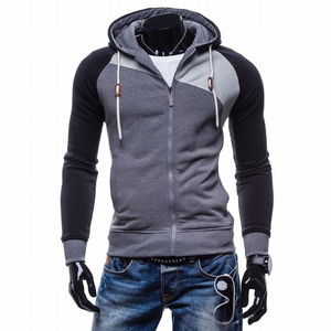 Sudadera con Capucha Raglán en Contraste para Hombre, Sudadera con Bolsillo Delantero, Logotipo Personalizado, Ropa Urbana de Invierno, 100% Algodón, Tejido Sólido - Product Image 2
