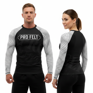 Nouveau design 2026 – Rashguard de compression à manches longues, imprimé avec votre propre marque, protection UV, pour natation, fitness, MMA, BJJ - Product Image 3