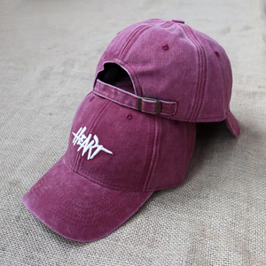 Heart Embroidery 6-Panel <b>Baseball</b> <b>Cap</b> Unisex Adjustable Cotton Canvas Hat Street Style Casual Spring Summer Adult - Product Image 5