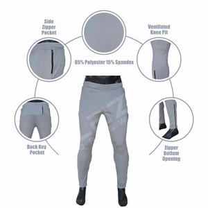 กางเกงวอร์มเล่นกีฬาสำหรับผู้ชายกางเกงวิ่งลายทางทรงตรงโค้งตรงมีโลโก้ออกแบบได้ตามต้องการ - Product Image 4