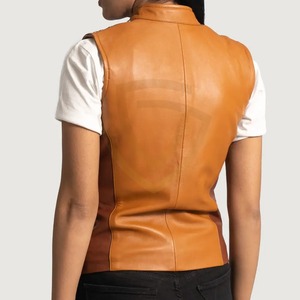 Nuevo Chaleco de Cuero para Mujer, Estilo Biker, de Invierno, Hecho a Medida, de Alta Calidad, Tejido, Prenda Exterior Moderna, Colores Personalizados - Product Image 5