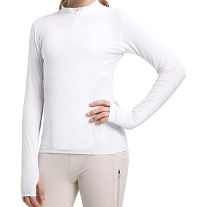 Camiseta de equitación para niños de primera calidad, diseño personalizado, capa base de equitación, tejido de malla técnica, ajuste cómodo, ecuestre - Product Image 2