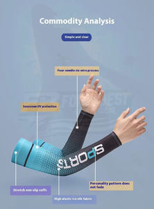 Mangas de Ciclismo Unisex de Seda Helada Personalizadas Anti-UV, Transpirables, Absorbentes de Sudor, Frescas, para Deportes al Aire Libre, Moda Primavera Verano - Product Image 6