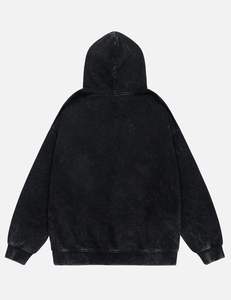 Sudadera con Capucha Negra para Mujer, Estilo Urbano, con Estampado de Letras, de Algodón Tejido, para Otoño, Informal - Product Image 5