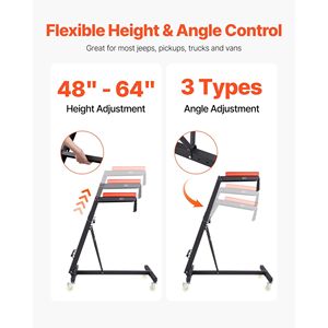 Carrello per Meccanici Regolabile in Altezza da 116-168 cm, Capacità 180 kg, con 4 Ruote Girevoli, Strumento per Riparazione Auto - Product Image 3