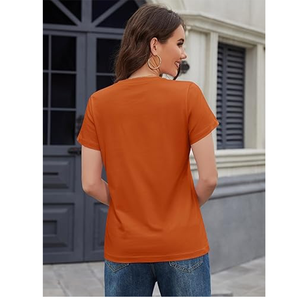 Camiseta de algodón lisa de alta calidad para mujer - Product Image 2