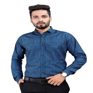 Camisa de algodón de manga larga de alta calidad para hombre de lujo Slim Fit antiarrugas transpirable para cuello de Polo para adolescentes formales informales - Product Image 2