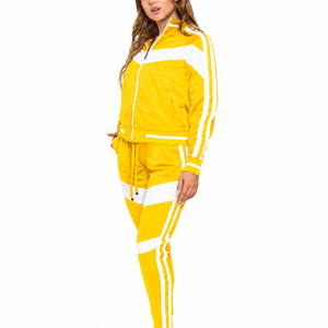 Custom <b>Women</b> Tracksuit Set Zip Up <b>Jacket</b> Jogger Pants Streetwear OEM Logo Sportswear - Product Image 5
