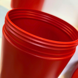 Red Lid Medicine PillsHighly Welcomed Wholesale Pharmaceutical Cylinder <b>Jars</b> 875ml <b>Empty</b> Packaging Plastic Screw Top - Product Image 1