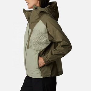 Chaqueta Cortavientos Ligera con Capucha para Mujer, Impermeable, para Senderismo al Aire Libre, con Bloques de Color, Transpirable, Estilo Urbano Deportivo - Product Image 2