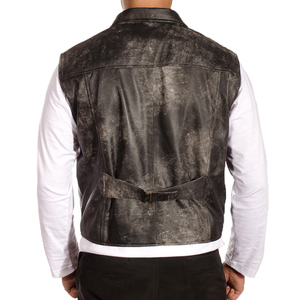 Chaleco de Cuero Desgastado Hecho a Mano de Estilo Moderno para Hombre, Estilo Retro de Motocicleta, Fabricante y Proveedor Mayorista - Product Image 6