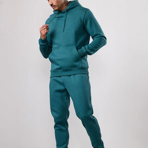 Pantalones Deportivos Unisex de Algodón Color Verde Azulado, Cintura Elástica, Corte Regular, Largos, para Invierno, 100% Algodón, Peso Medio - Product Image 2