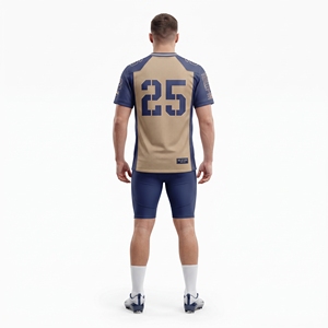 Men's Navy <b>Gold</b> American Football Jersey Short Sleeve Sports Uniform Activewear Sports <b>Clothes</b> Custom Wholesale Supplier - Product Image 2
