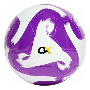 Ballon de football en cuir PU cousu à la machine Oxva Industries, taille 5, durable, personnalisable avec votre logo pour l'entraînement - Product Image 2