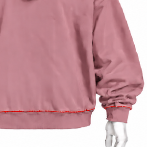 เสื้อฮู้ดปักลายดอกไม้สีชมพูอ่อน แต่งลายปักแบบอินดัส มีกระเป๋าจิงโจ้ ทรงหลวม สวมใส่สบาย เหมาะสำหรับฤดูหนาว สไตล์สตรีทแวร์ - Product Image 6