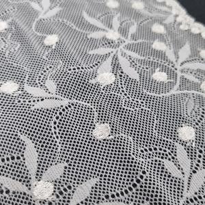 Cinta de Encaje Elástico Bicolor Floral Berry de 20cm, Ligera, de Nylon, Spandex y Rayón, Tejido de Punto por Urdimbre, para Vestidos de Novia, Lencería y Prendas de Vestir - Product Image 4