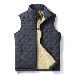 Gilet matelassé uni pour homme, imperméable, coupe-vent, col montant, fermeture éclair, style sportif, ODM - Product Image 1