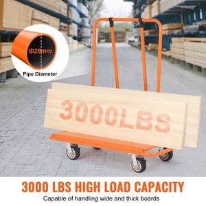Carrello per Cartongesso Resistente da 1360 kg, Piattaforma 115 cm x 55 cm, Ruote Girevoli da 5 pollici, Supporto OEM per il Trasporto di Pannelli in Cartongesso - Product Image 2