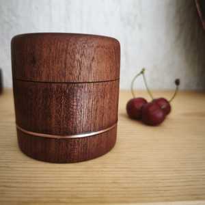 Conteneur d'emballage en bois personnalisé avec logo gravé, style bocal Mason, 250 ml, écologique, durable, multifonctionnel, vente en gros - Product Image 3