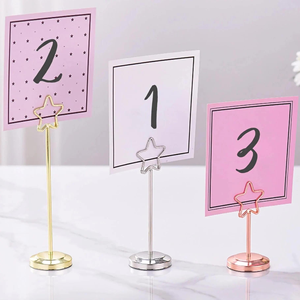 Star Shape <b>Card</b> Holder Stand for Wedding Place <b>Cards</b> Party Decorations Event <b>Table</b> Numbers and Desk Display From India - Product Image 1