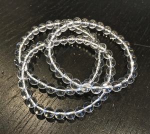 Hot Sale Women's Men's Premium Grade Healing Crystal Clear Quartz Beaded <b>Bracelets</b> Handmade Durability Feng Shui Style <b>Elastic</b> - Product Image 3