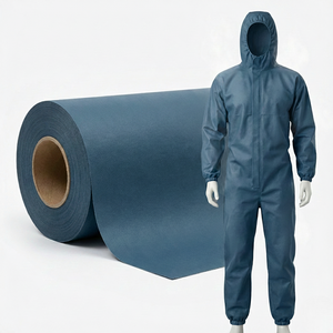 Tissu non tissé en PP laminé PE bleu marine à haute respirabilité - Product Image 3