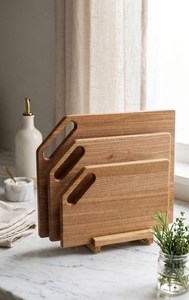 Wholesale <b>Wooden</b> Chopping Board Eco-Friendly Kitchen Black Walnut Beech Acacia Wood <b>Block</b> Rectangle Cutting Board - Product Image 5