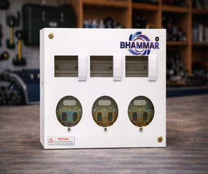 BHAMMAR 3 ซ็อกเก็ต + TPN MCB 30/3 AMP กล่องกระจายไฟ 20A 120V IP54 กล่องโลหะล็อคป้องกันการงัดแงะในร่ม - Product Image 2