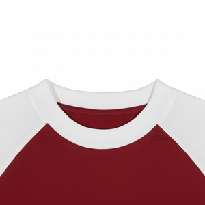 เสื้อยืดแขนยาวคอตตอนพรีเมียมทรงแร็กแลนสำหรับผู้หญิง พิมพ์โลโก้ตามสั่ง เสื้อเบสบอลสองสี แขนยาวทรงโอเวอร์ไซส์ สตรีทแวร์ ยูนิเซ็กส์ - Product Image 4