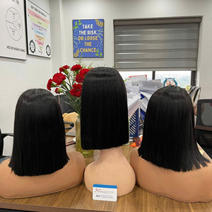 Best Selling wig human hair middle lace closure wig bone straight natural hair for women soft style raw hair vendor color - Product Image 1