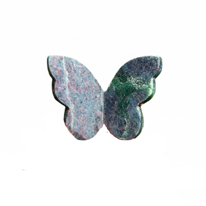 Ailes de papillon en rubis et kyanite naturels, sculptées dans le cristal, pierre énergétique, spécimen minéral de guérison pour la décoration de la maison et du bureau, vente en gros - Product Image 1