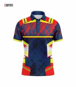 Corex Men's Short Sleeve Polo <b>Shirt</b> Geometric Print Quick Dry Knitted <b>Polyester</b> Casual Sport - Product Image 1