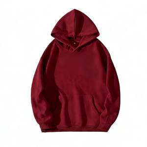 Sweat à capuche pour homme 100% coton, tissu épais, pull-over décontracté avec poche, style streetwear, logo personnalisé, vente en gros OEM - Product Image 5