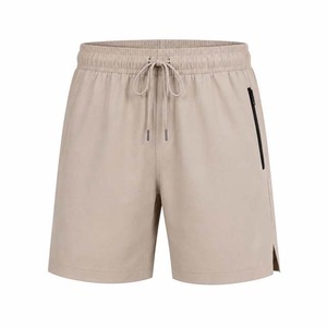 Men's Solid Color Cotton Drawstring Shorts Casual Mid <b>Waist</b> With Pockets Breathable Woven Style - Product Image 2