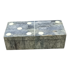 Jeu de dominos de luxe en os gris avec boîte pour enfants et adultes, jeux de société d'intérieur, nombre de points - Product Image 4