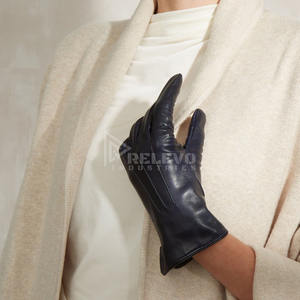Gants longs en fourrure pour femmes, doux, chauds, luxueux, mode hiver, en cuir, prix bas - Product Image 3