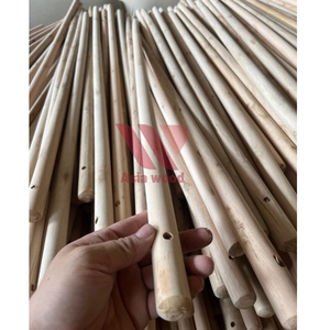 Wooden Broom Handle From Viet Nam, Mop Sticks Wood, Natural Eucalyptus Wooden Broomstick Broom and Dustpan Set with Long Handle - Product Image 2