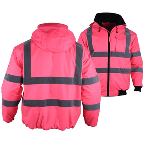 Chaqueta de Seguridad Ecológica de Tela de Poliéster Reciclado con Tiras Reflectantes de Alta Visibilidad, Ropa de Trabajo de Energía Limpia Verde - Product Image 2