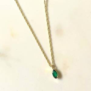 Collar con Colgante de Ónix Verde, Collar de Plata de Ley, Joyería Chapada en Oro, Joyería Hecha a Mano, Proveedor Mayorista - Product Image 6