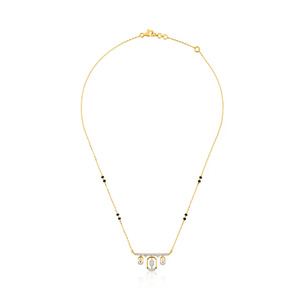 Collar Mangalsutra con Diamantes en Forma de Octágono Simétrico - Product Image 2