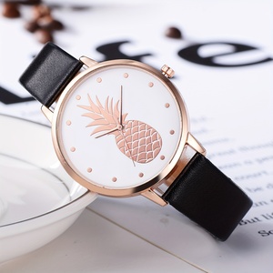 1246 Montre-bracelet à quartz décontractée pour femmes et jeunes filles, motif ananas mignon, avec aiguilles - Product Image 5