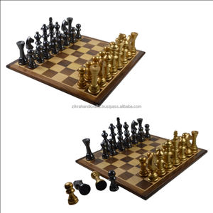 Jeu d'échecs en bois naturel avec un Design de finition brillante jeu de cerveau combiné coloré et émaillé meilleure vente jeu d'échecs à bas prix - Product Image 3