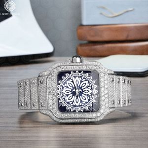 Charm Jewells Montre carrée de luxe en acier inoxydable pour femme, mouvement à quartz analogique, cristal saphir, fermoir papillon, 30 mm - Product Image 2
