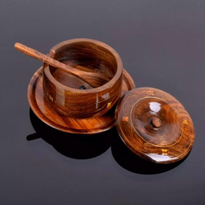 Salero y Azucarero de Madera de Acacia Pulida Ecológica de Primera Calidad, con Forma Geométrica, Caja de Almacenamiento para Cocina de Barkah Star - Product Image 6